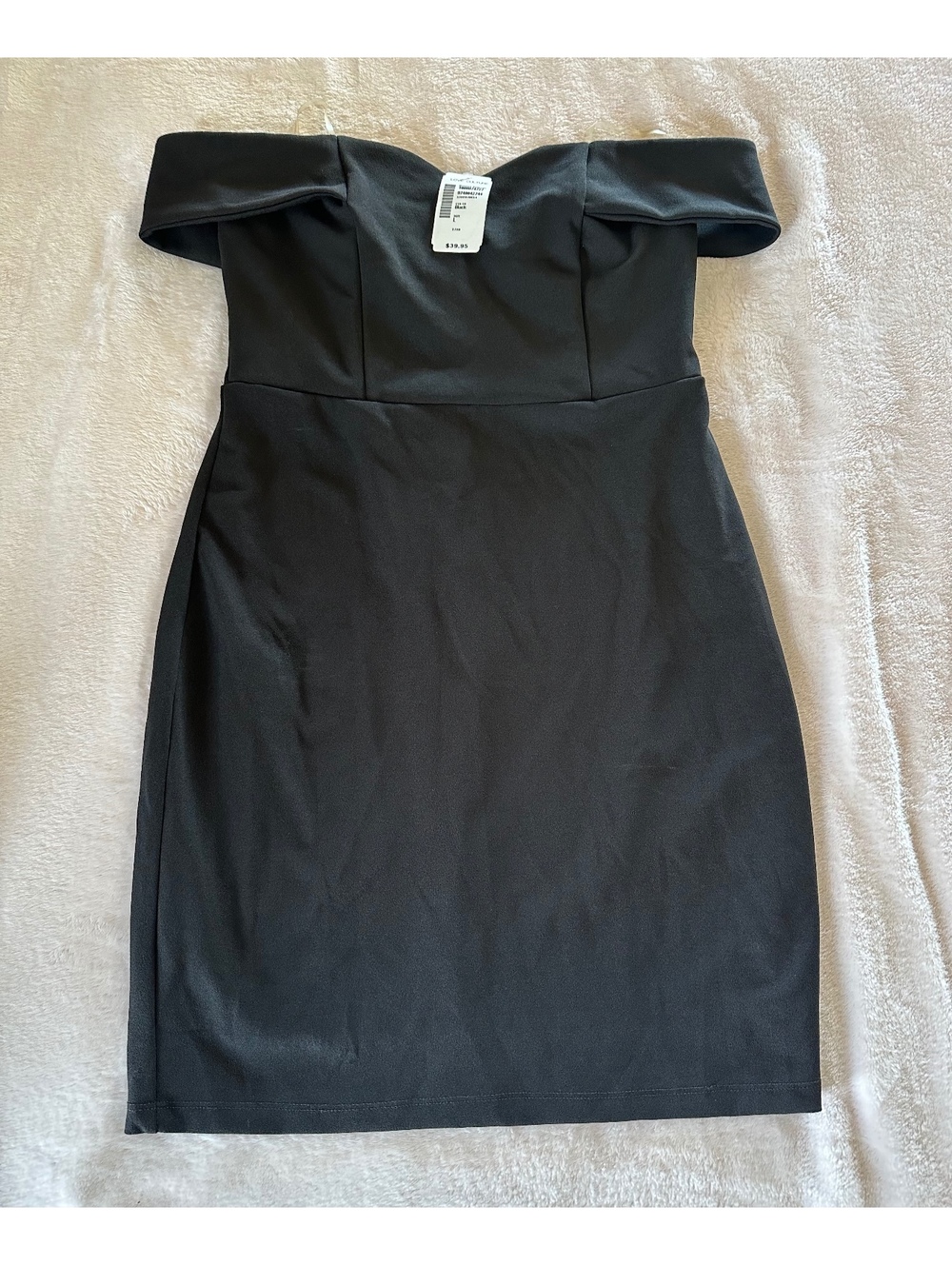 NWT Solemio Los Angeles Black Bodycon Dress (Love Culture) Size Large